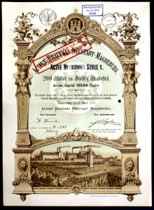 Actien-Brauerei Neustadt Magdeburg 1872