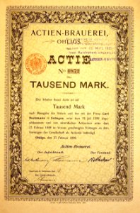 Actien-Brauerei Ohligs 1899