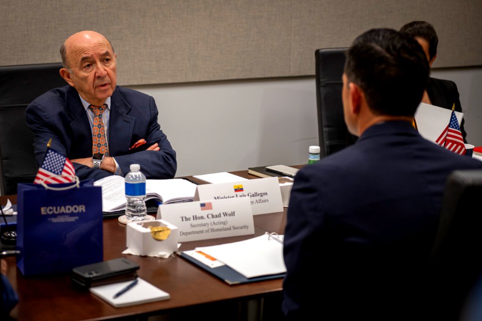Acting Secretary Wolf Meets With the Ecuadoran Minister of Foreign Affairs