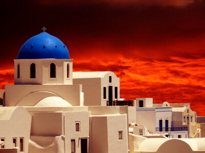 Sunset clouds cyclades