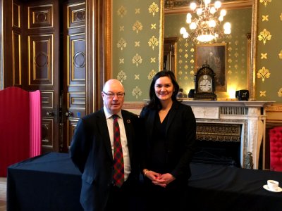 Acting Under Secretary of State Michelle Giuda with Minister of State UK Minister of State Alistair Burt