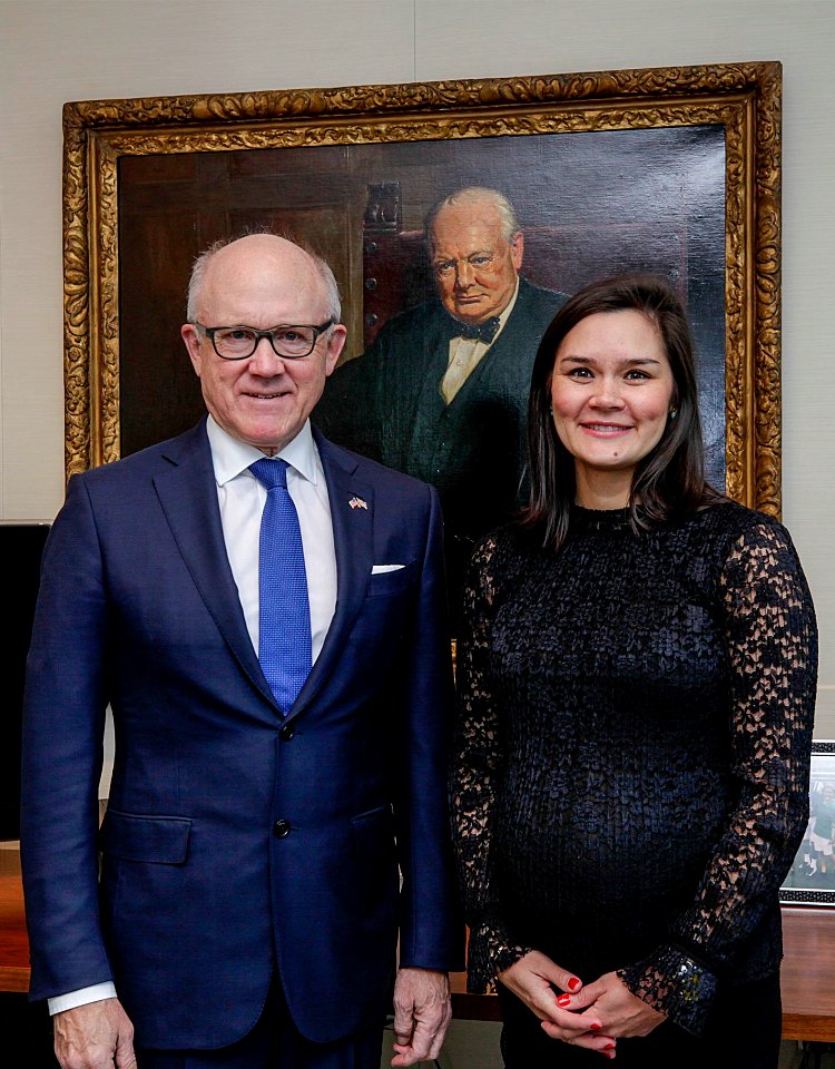Acting Under Secretary of State Michelle Giuda with U.S. Ambassador to the UK Woody Johnson