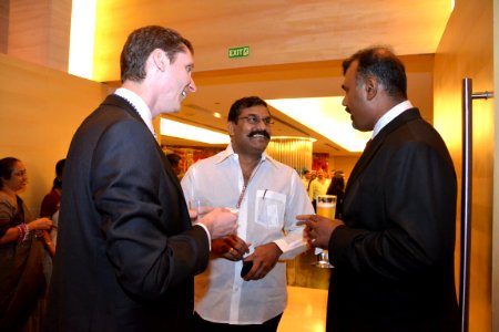 Actor Napoleon at U.S. Consulate Chennai Jennifer to celebrate America’s 236th birthday in Chennai on July 03, 2012