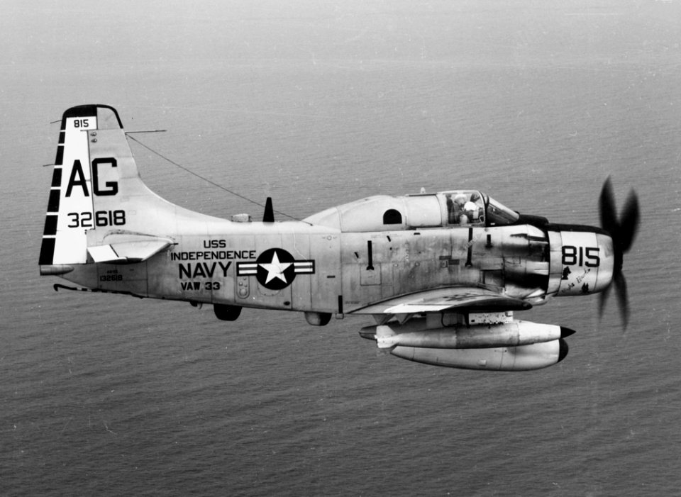 AD-5Q VAW-33 in flight early 1960s