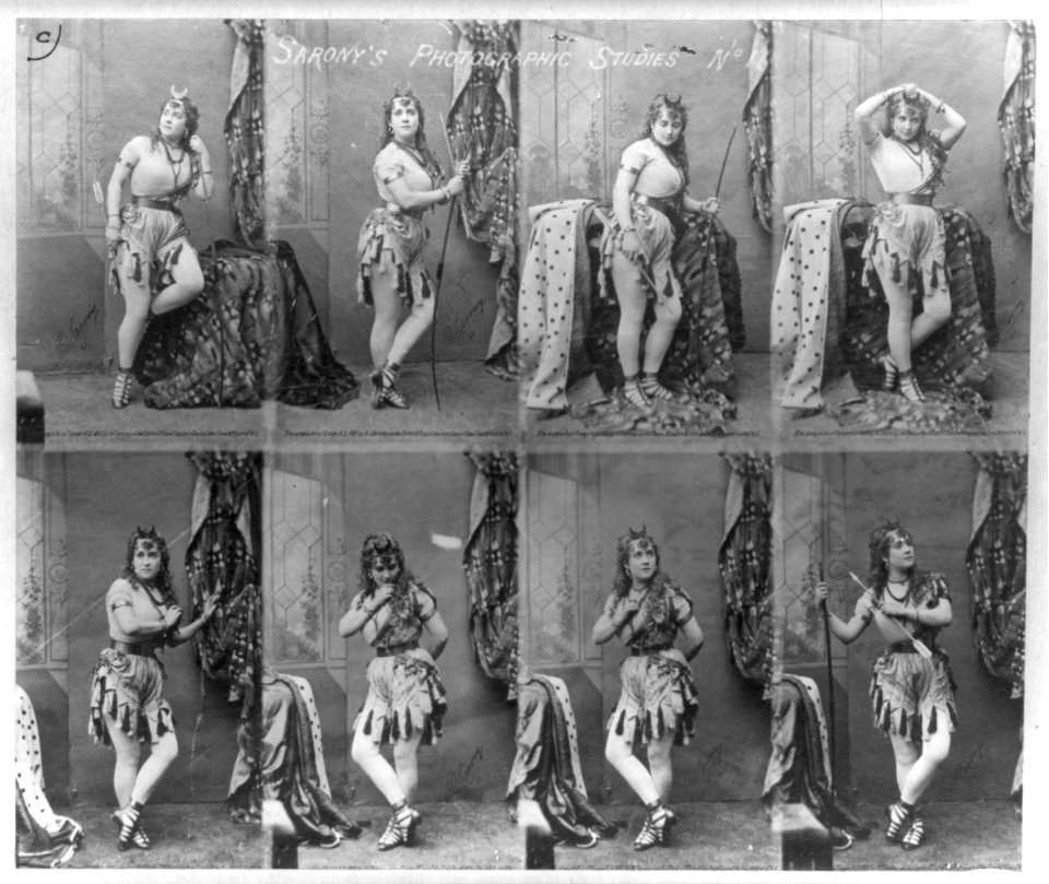Adah Isaacs (Adah Bertha Menken), full-length portrait, standing, dressed as huntress LCCN2005685588