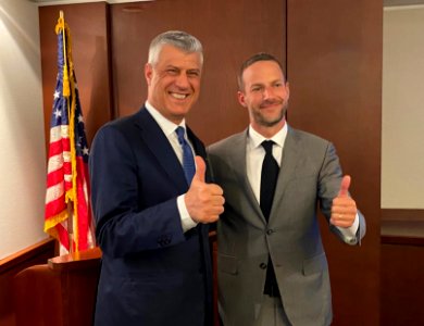 Adam Boehler and Hashim Thaci at US DFC