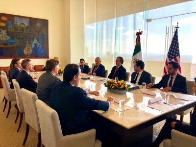 Adam Boehler meets with Marcelo Ebrard in Mexico City - 2019