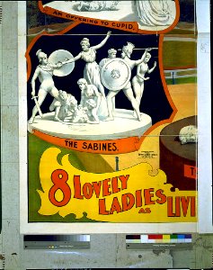 Adam Forepaugh and Sells Brothers America's greatest shows consolidated 8 lovely ladies as living statues illustrating famous art. LCCN98502456