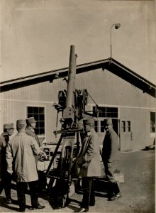 Adaptierte Feldkanone M.05, eingesetzt als Fliegerabwehrkanone, aufgenommen am 7. Mai 1916 (BildID 15474333)