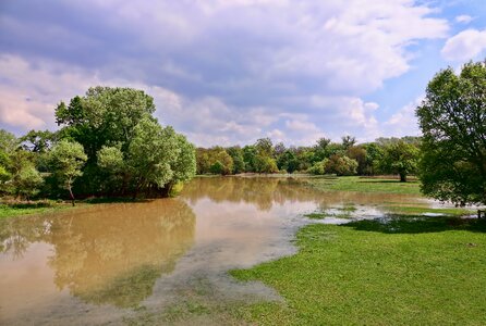 River landscape flood