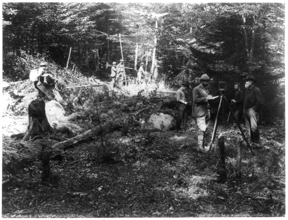 Adirondack R.R. survey party, near Long Lake, 1888 LCCN2004670941