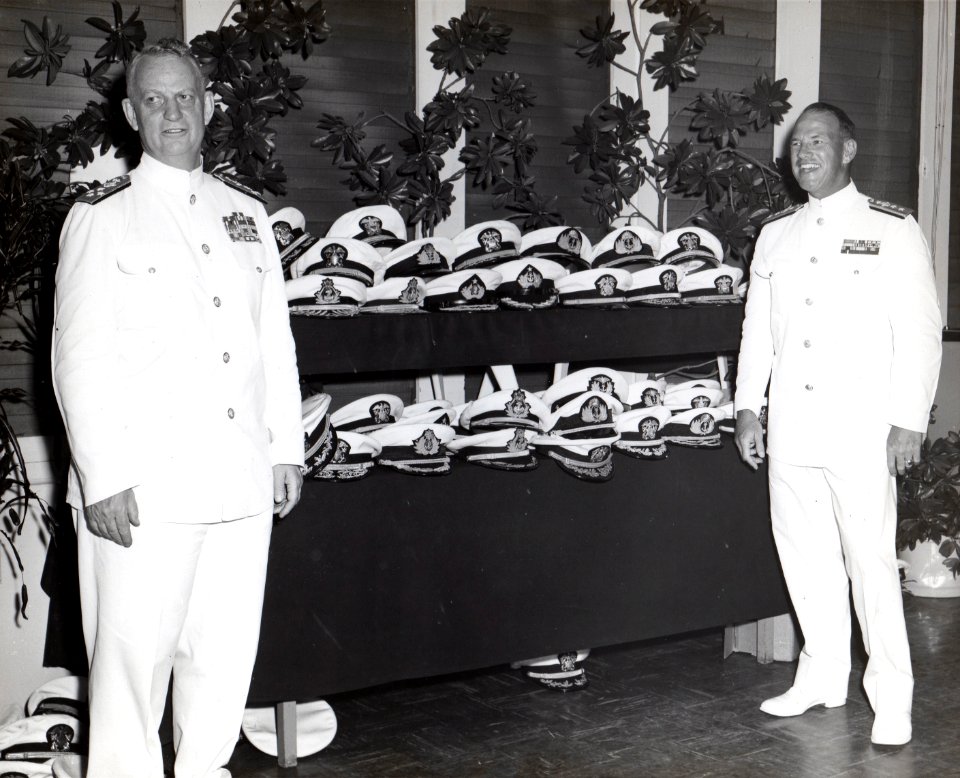 ADM Arleigh Burke and RADM Lloyd Mustin