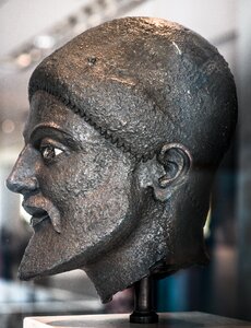 Bronze head ancient greece sculpture photo