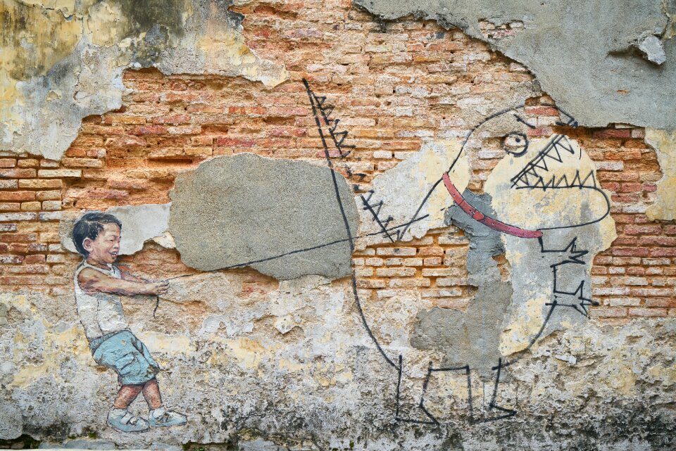 Wall graffiti art