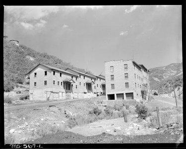 Administration building and part of company housing project. McGowan Coal Company, McGowan Mine, Carbon County, Utah. - NARA - 540492 photo