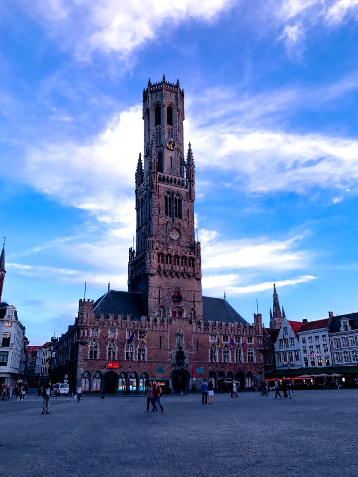Clouds medieval architecture belgium