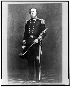 Admiral Samuel Francis Dupont, full-length portrait, standing, facing slightly left, in uniform, holding sword and hat LCCN95512773
