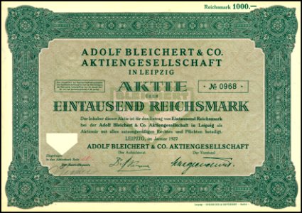 Adolf Bleichert & Co AG 1927