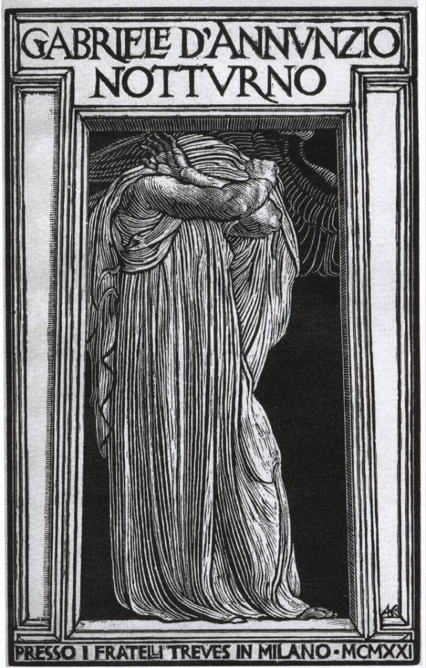 Adolfo de Carolis copertina de Il Notturno di D'Annunzio