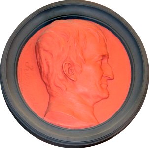 Adolphe Brongniart, médaillon en terre cuite de Aimé Charles Irvoy, 1871