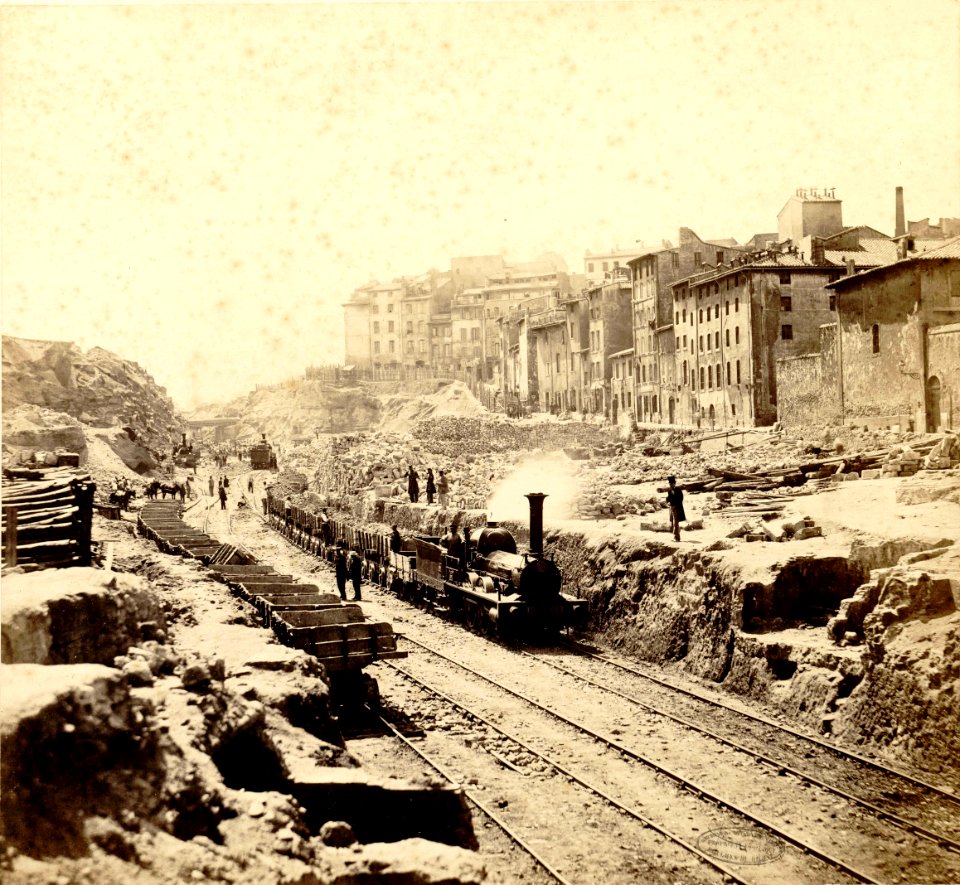 Adolphe Terris - Ouverture de la rue impériale devenue rue de la République à Marseille