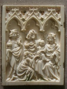 Adoration of the Magi, ivory, 15th century, perhaps South German - Worcester Art Museum - IMG 7516