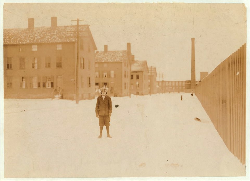 Adrian Lornager, 8 Bowditch St. (Apparently 13.) Has been sweeper in Grinnell Mill Nearly a year. LOC nclc.02471
