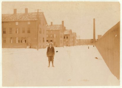 Adrian Lornager, 8 Bowditch St. (Apparently 13.) Has been sweeper in Grinnell Mill Nearly a year. LOC nclc.02471