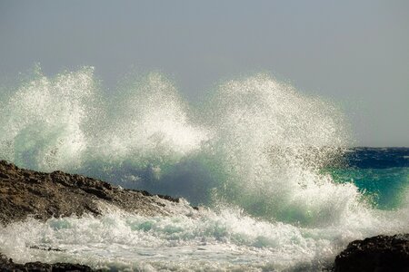 Sea spray foam photo