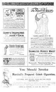 Advertisements from Godey's lady's book and magazine for bicycles, corsets, cigarettes, elastic stockings, and other products LCCN2002716770