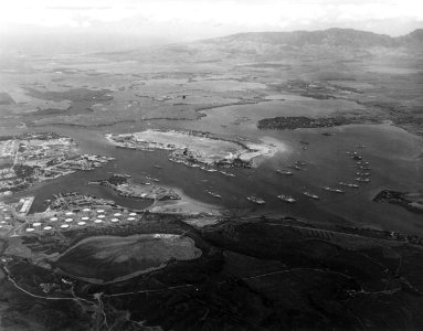 Aerail view of Pearl Harbor on 3 May 1940