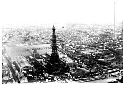 Aerial view of Eiffel Tower and Exposition Universelle, Paris, 1889 photo