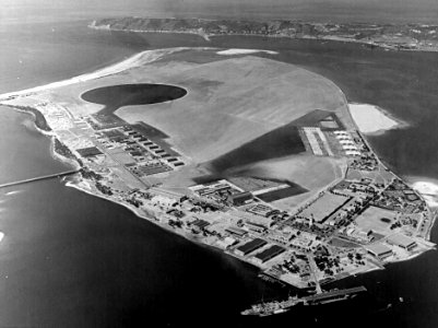 Aerial view of North Island, San Diego circa in the late 1920s