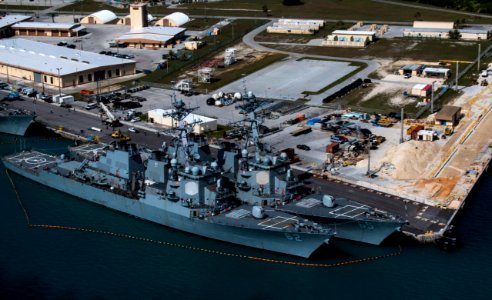 Aerial view of Naval Base Guam during Multi-Sail 2016 160305-N-OG363-038
