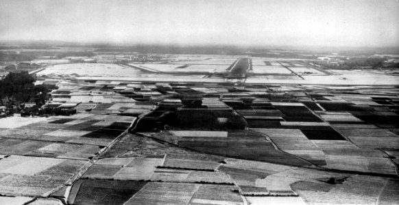 Aerial view of the U.S. Navy Naval Air Facility Atsugi, Japan, in 1956