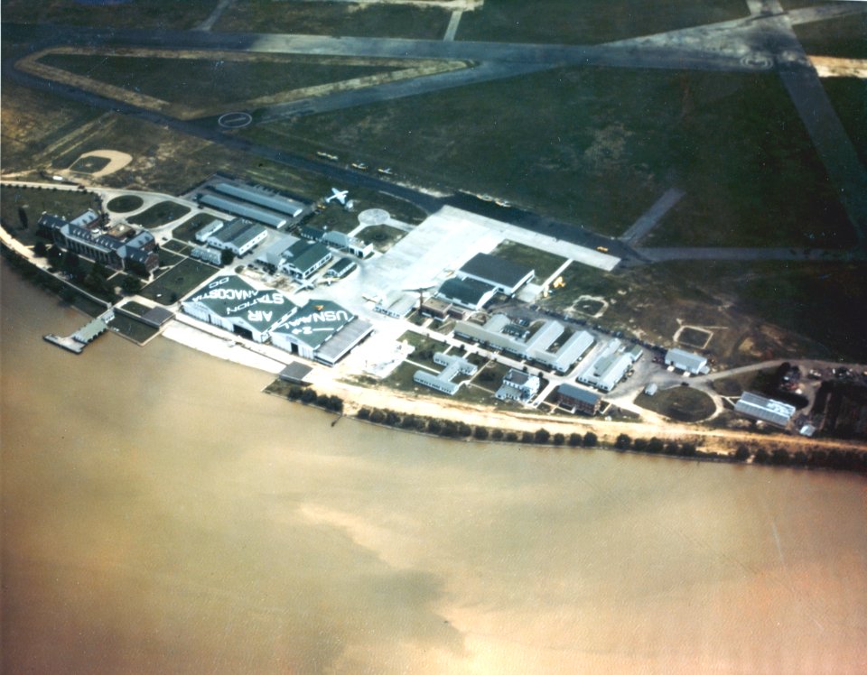 Aerial view of US Naval Air Station Anacostia c1940