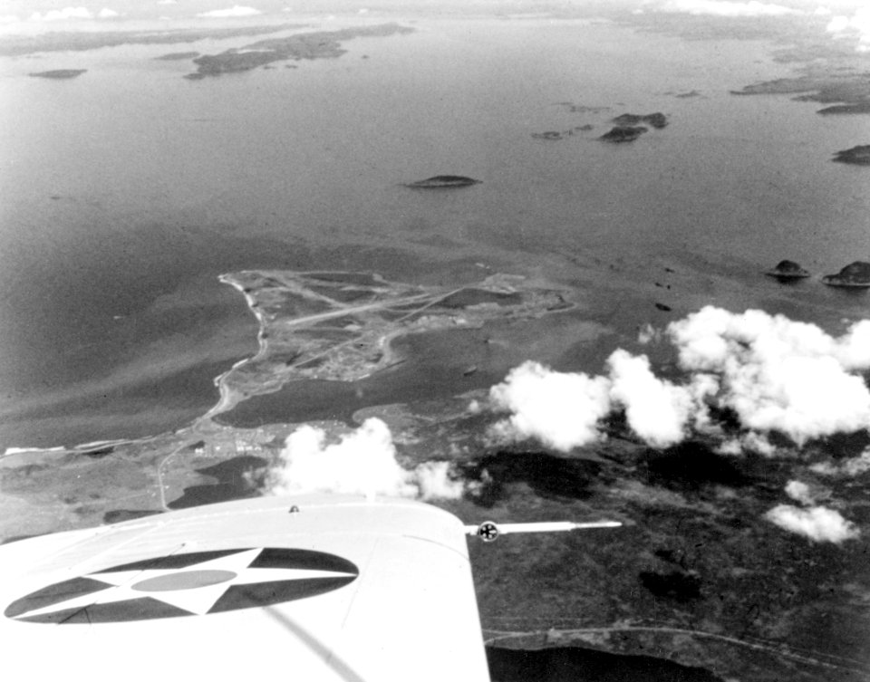 Aerial view of U.S. Naval Station Argentia, Newfoundland, circa in late 1941 (80-G-K-952)