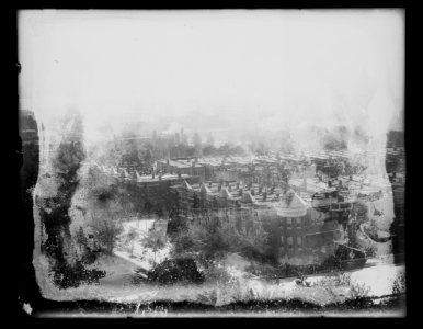 Aerial view of Washington, D.C., looking south, southwest, from old Providence Hospital, showing E Street, Duddington Place, F Street, S.E., between 1st and 2nd Streets LCCN98506633