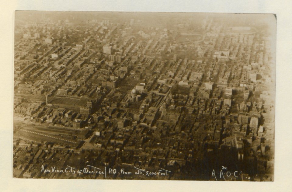Aero view. City of Montreal, P.Q. from Alt. 5000 ft (HS85-10-38636) original