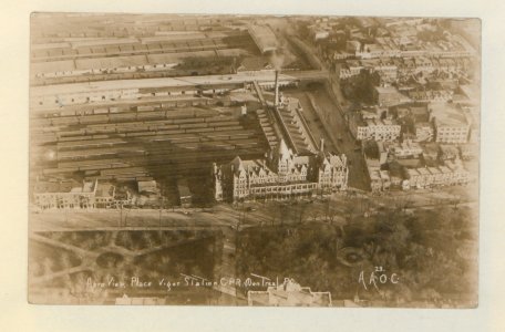 Aero view. Place Viger Station, C.P.R., Montreal, P.Q (HS85-10-38633) original