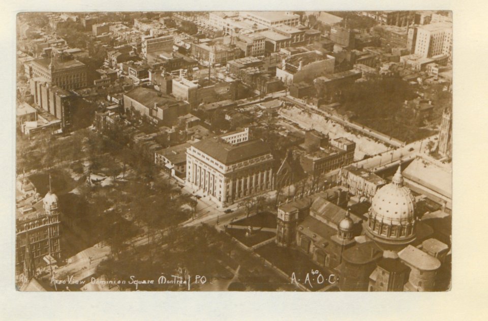 Aero view. Dominion Square, Montreal, P.Q (HS85-10-38632) original