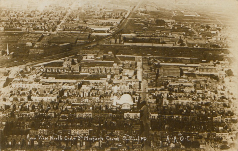 Aero view. St. Michael's Church, Montreal, P.Q (HS85-10-38635)