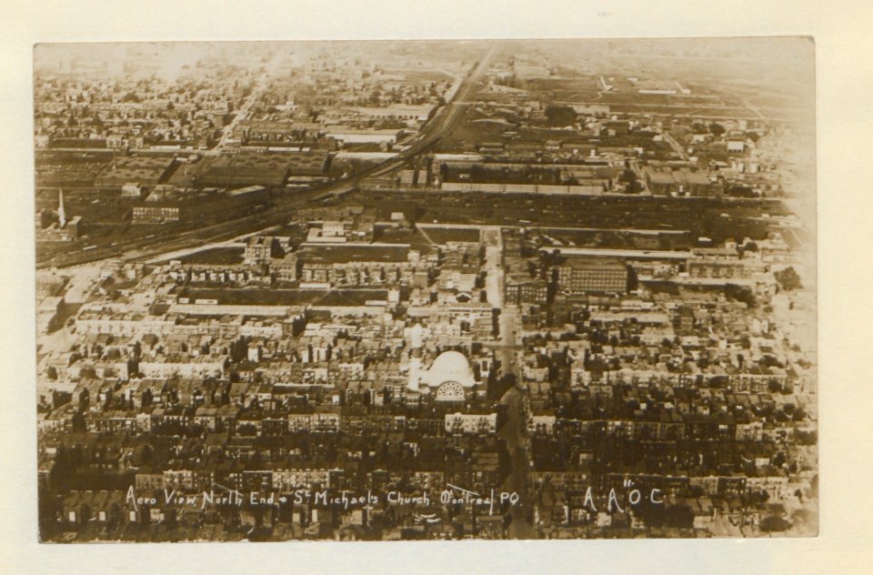 Aero view. St. Michael's Church, Montreal, P.Q (HS85-10-38635) original