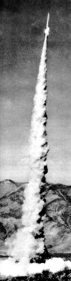Aerobee rocket launch from White Sands in 1948