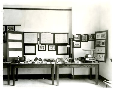 Aeronautic instrument exhibit of altitude instruments at A.P.S., May 1919