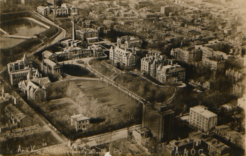 Aero view. McGill University, Montreal, P.Q (HS85-10-38643)