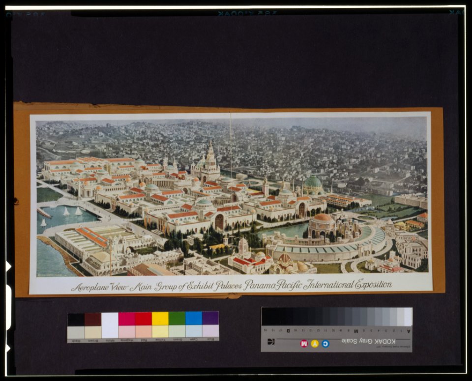 Aeroplane view main group of exhibit palaces Panama-Pacific International Exposition LCCN93506551