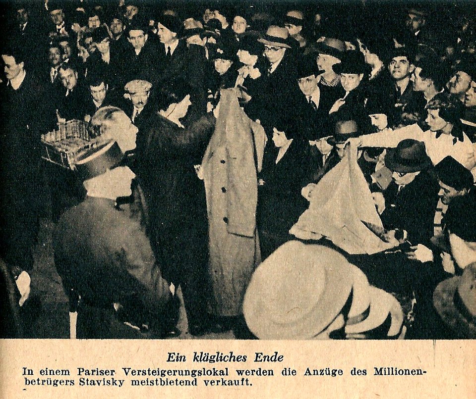 Affaire Stavisky-1934-dépouilles opimes à l'encan-1