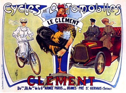 Affiche Cycles & Automobiles Clément