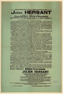 Affiche féministe de Julien Hersant, législatives 1932